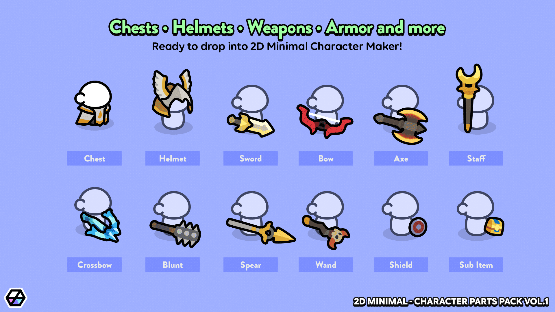 2D Minimal - Character Parts Pack Vol.1 by LAYERLAB