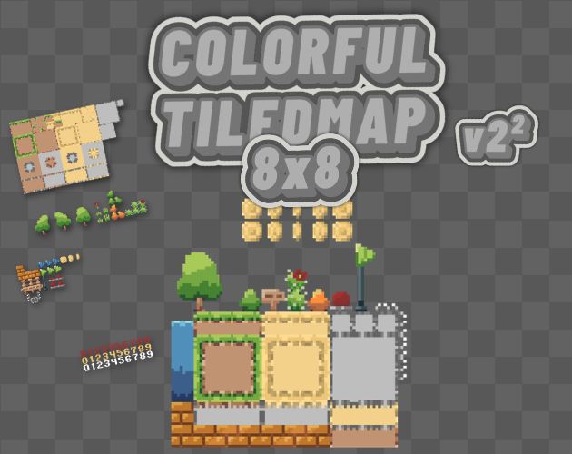 COLORFUL TILEDMAPv2² [8x8][PACK] [230+ SEPARATED] by SIMRA