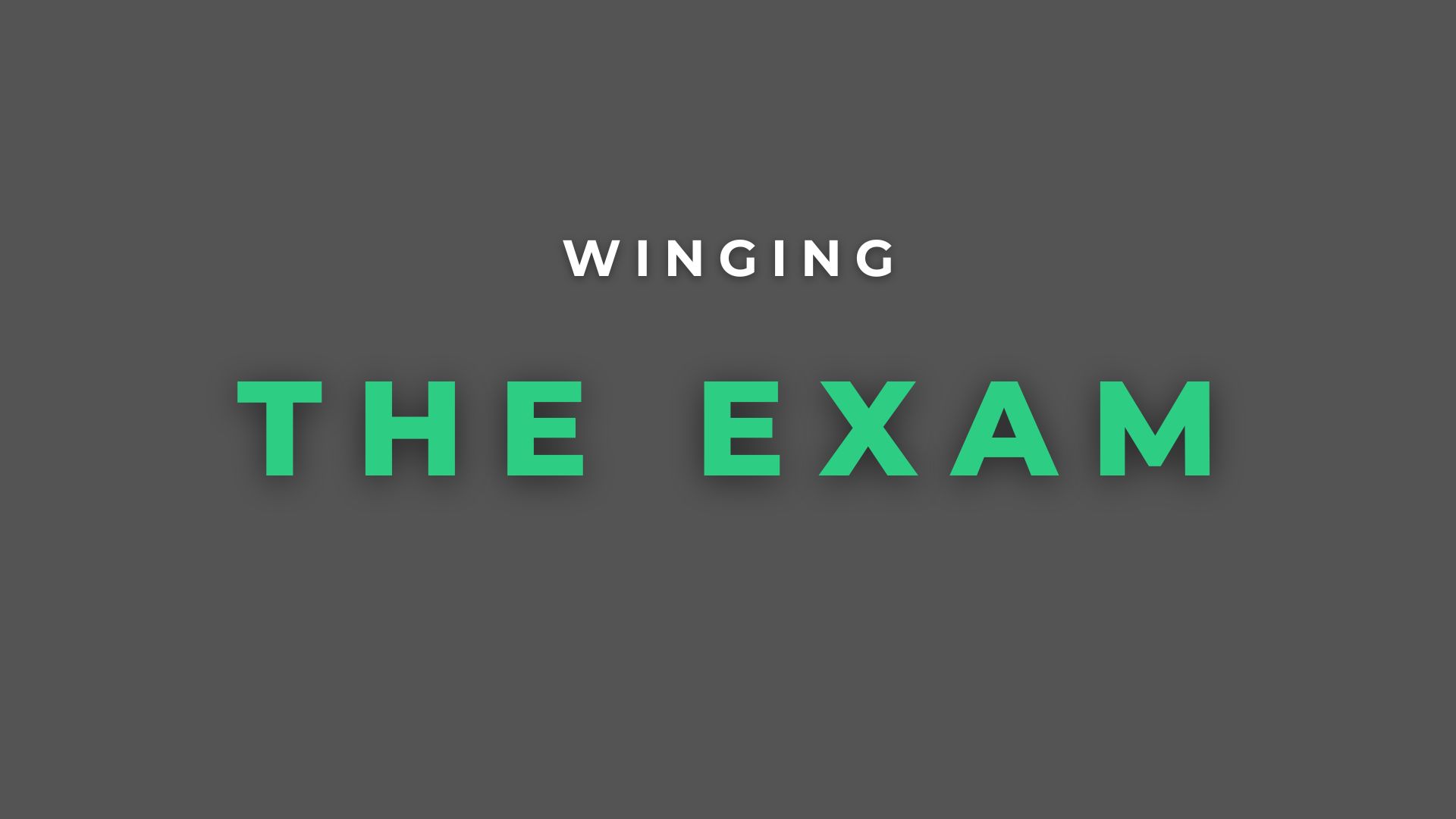 Cover image for Winging the Exam