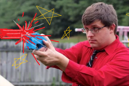 Cover image for Guns in space and fire them to kill... VR
