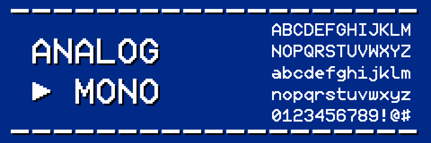 Pixel Font - Analog Mono