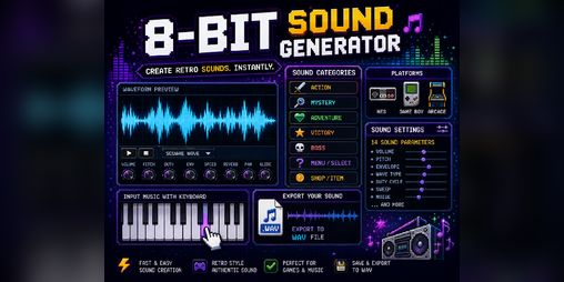 Cover image for 8-Bit Music Generator
