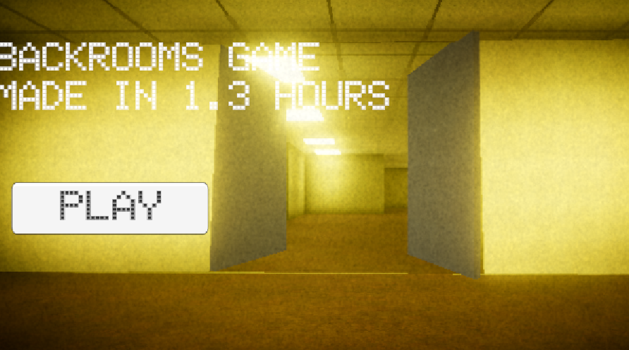 Backrooms game made in 1 hour