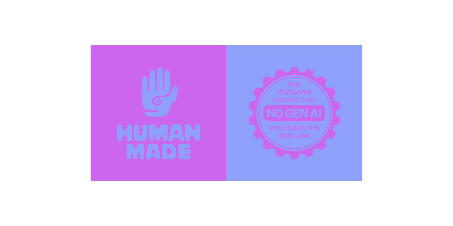 Human made. This developer assures that no gen AI was used in this indie game.