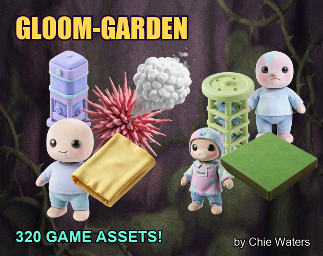 Gloom Garden – Faux-3D Plushie Plagues Asset Pack