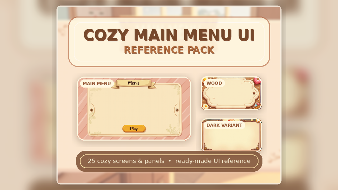 Free Cozy Main Menu UI Reference Pack is now available - Free Cozy Main ...