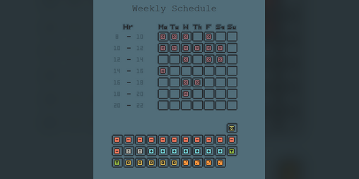 Cover image for Weekly Schedule