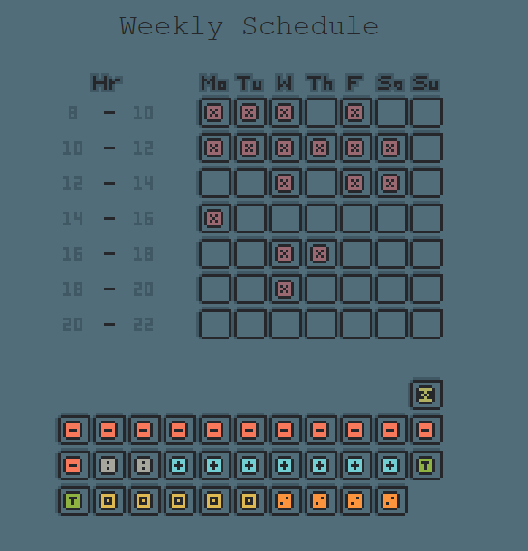 Cover image for Weekly Schedule