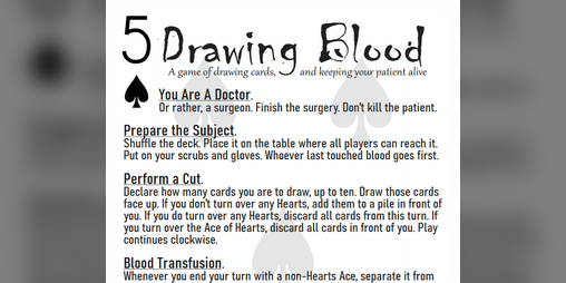 Cover image for Drawing Blood (A 52/52/52 Game)