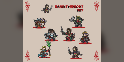 Cover image for Bandit Hideout Paper Miniatures Set