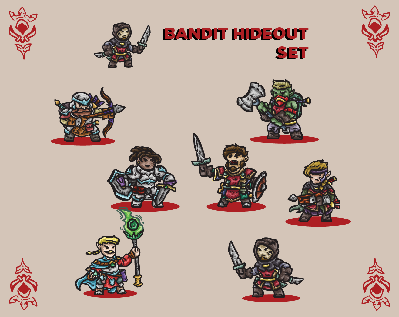 Bandit Hideout Paper Miniatures Set