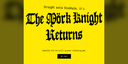 Cover image for The Mörk Knight Returns