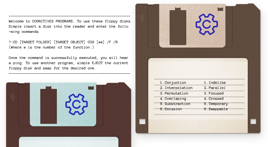 COG FLOPPY DISKS - For Table Jam 26