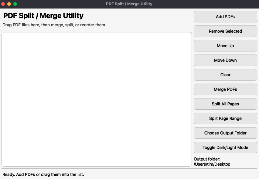 PDF Split Merge Utility by AutomatorLabs