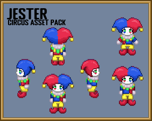 Circus Jester || Pixel Asset Pack by Pop Shop Packs
