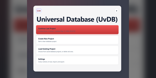 Cover image for UniversalDB - World Building Database