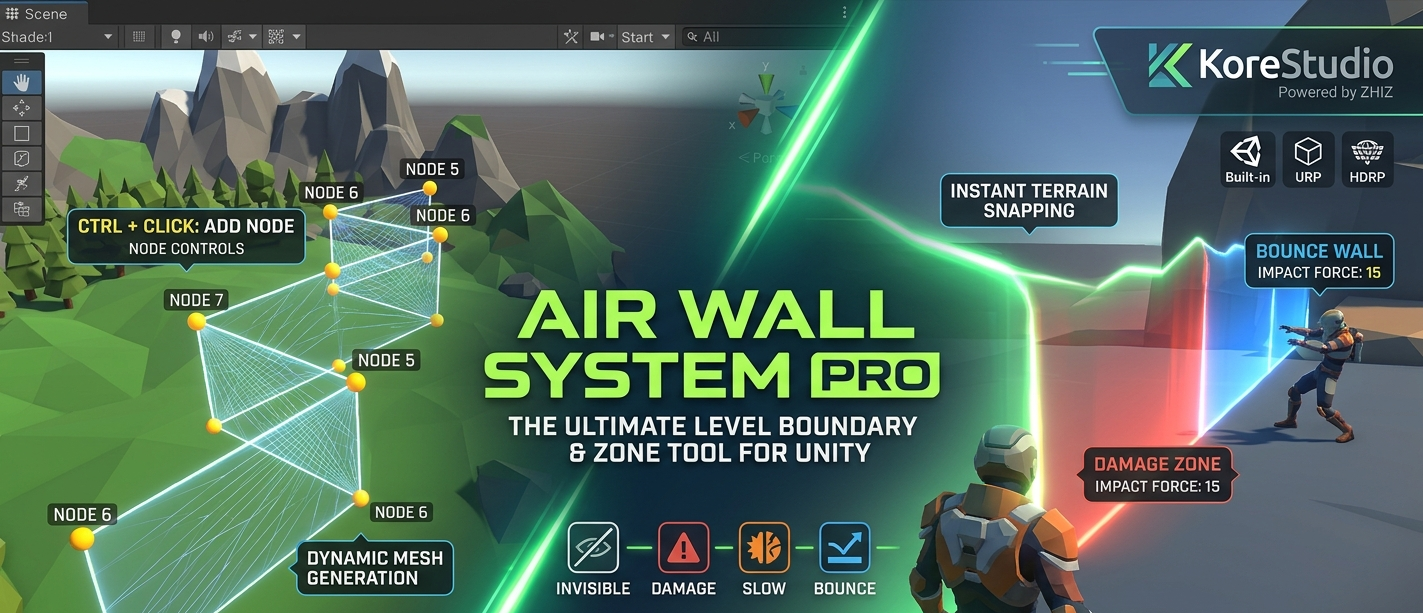 AirWall - Easy Unity Air Wall & Boundary Plugin