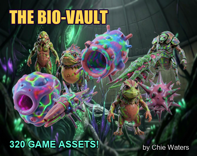 Bio-Vault – 320 Faux-3D Primal Growth Isometric Asset Pack