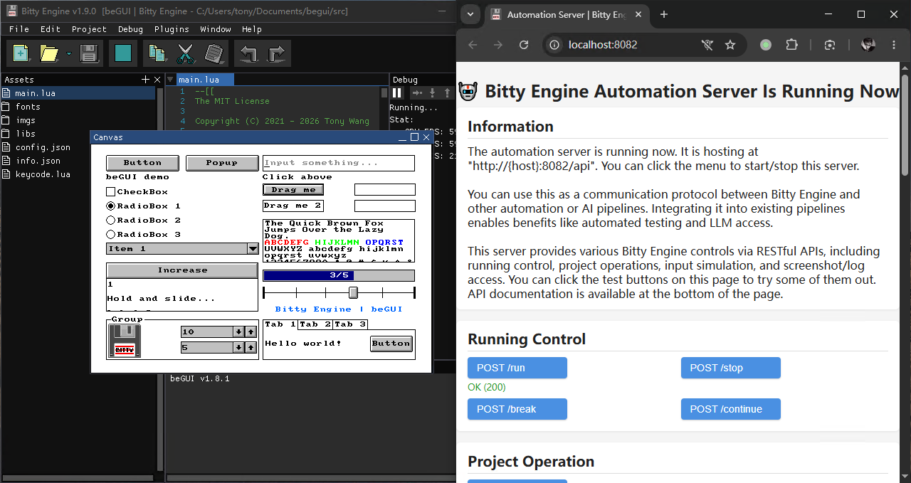 Update notes v1.8.0 → v1.9.0 - Bitty Engine by Tony Wang