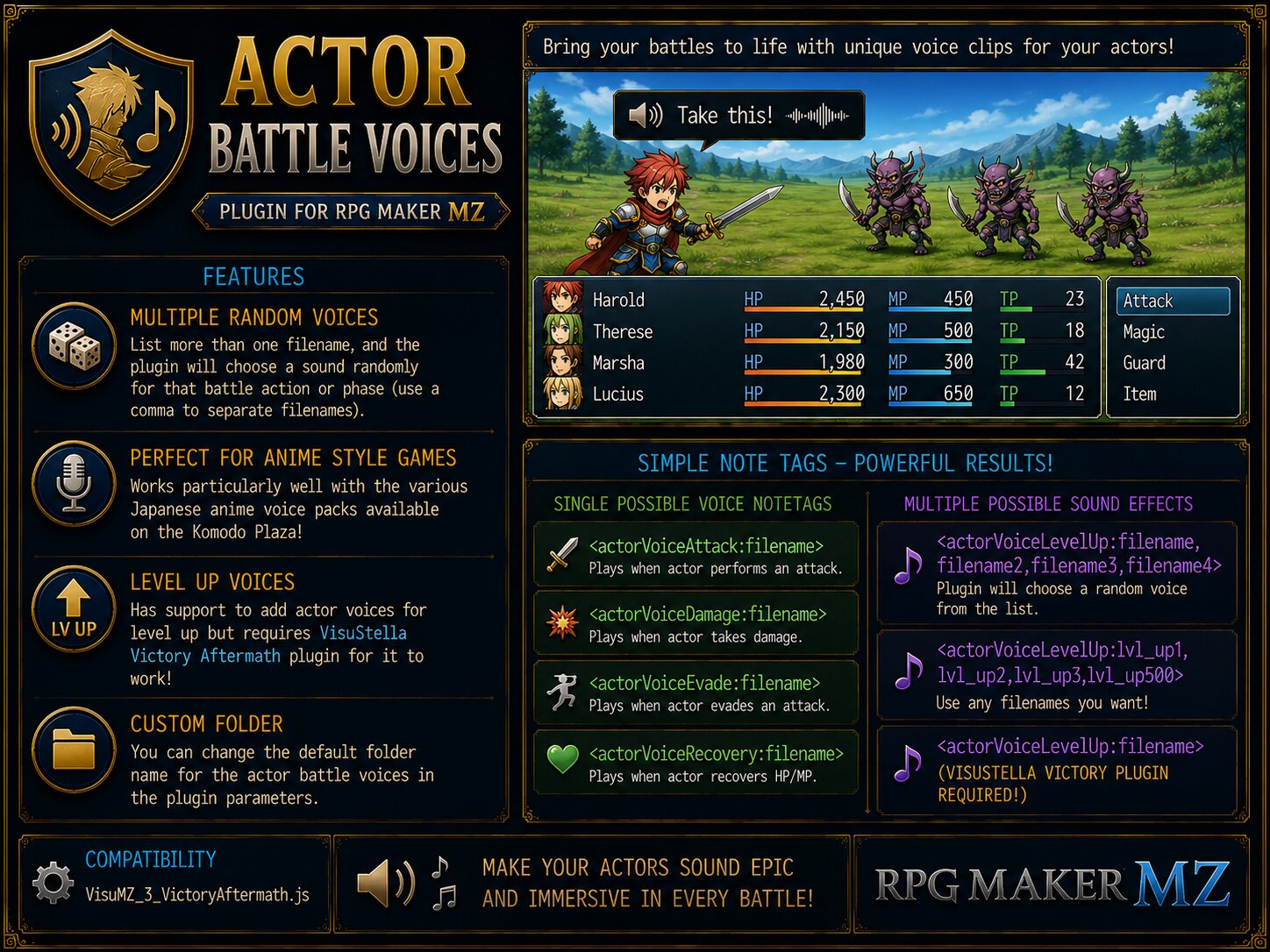 Cover image for Actor Battle Voices - [MZ]