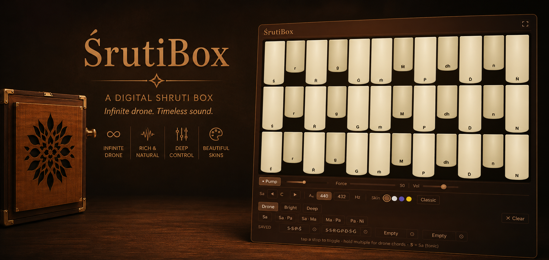 Shruti Box - Digital Indian Drone & Sound Sanctuary