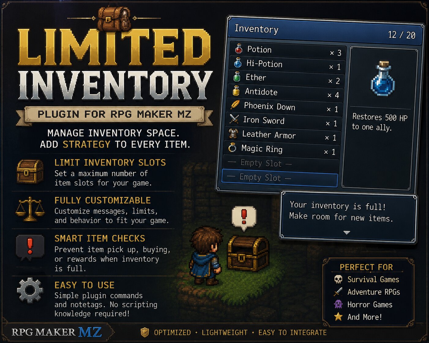 Limited Inventory - [MZ] by Dungeonmind