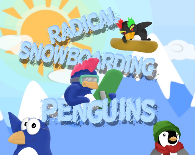 Radical snowboarding penguins demo