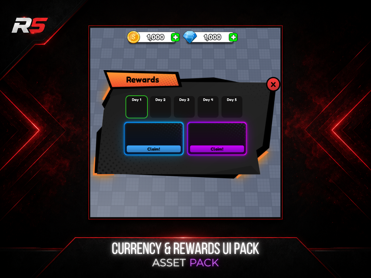 Roblox Currency & Rewards UI Pack