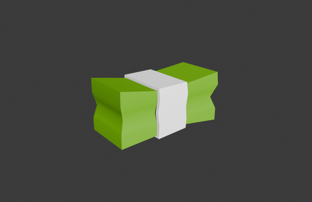 Low Poly Cash 3D model (Blender) by EzCheezeTime