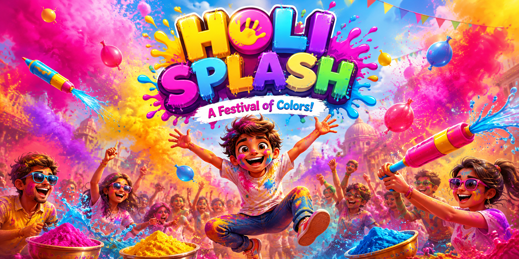 Holi splash