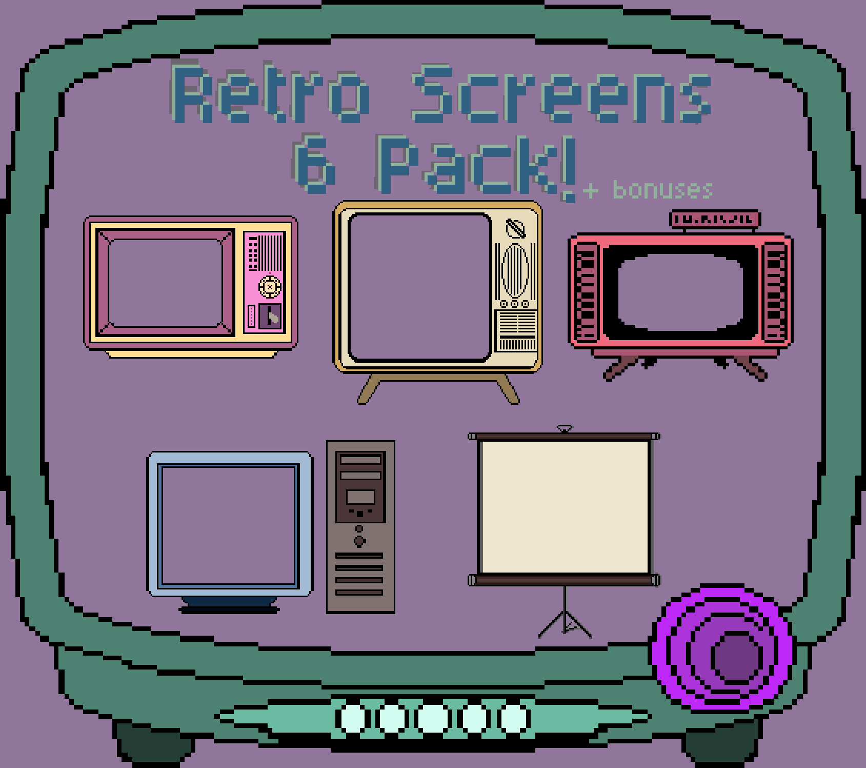 Retro Screens 6 pack by BeefManJones