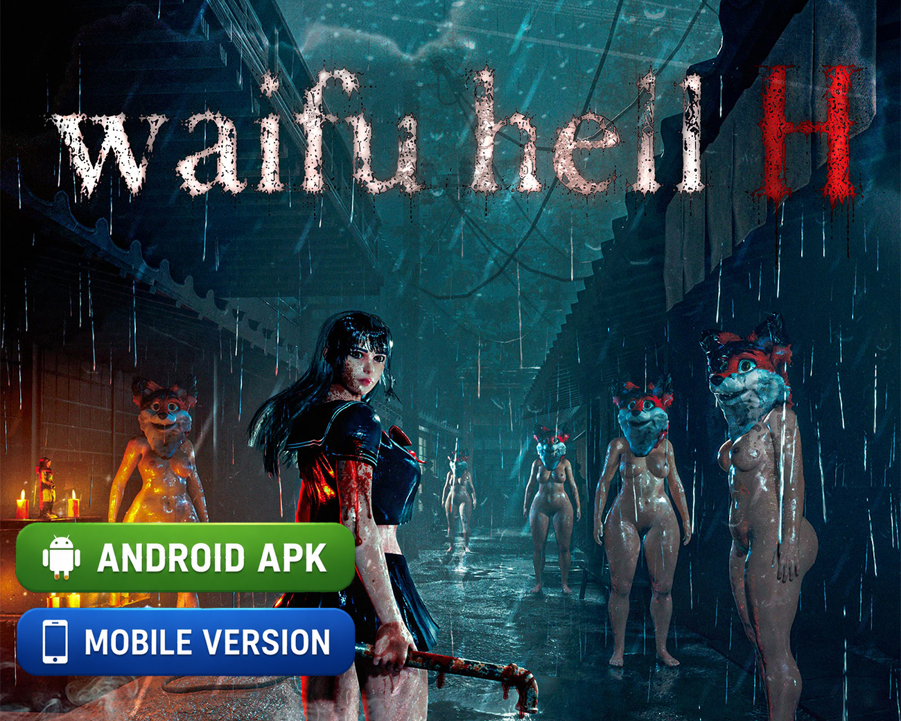 Cover art for Demo Waifu Hell H Android version by HotDreamsAr — adult visual novel