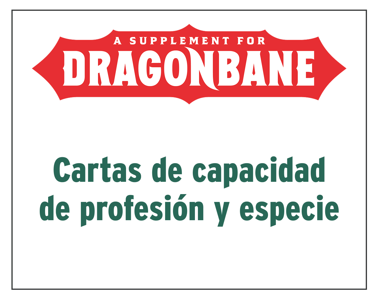Cover image for Cartas de capacidad de profesión y especie Dragonbane
