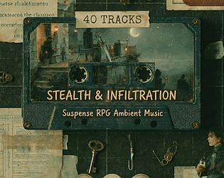 Stealth & Infiltration — 40 Suspense Heist RPG Ambient Music Tracks [$10.00]