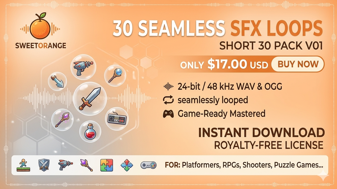 Seamless SFX Loops SHORT 30 Sounds included by SWEETORANGE