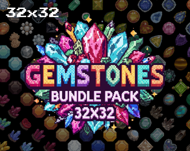 💎 Gemstone & Crystal Cluster Pack — 261 Models, 1800+ Files (32×32) by ...