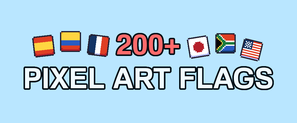 Pixel Art Flags Asset (200+)