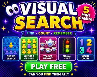Visual Search – 5 Mini Games [Free] [Puzzle]