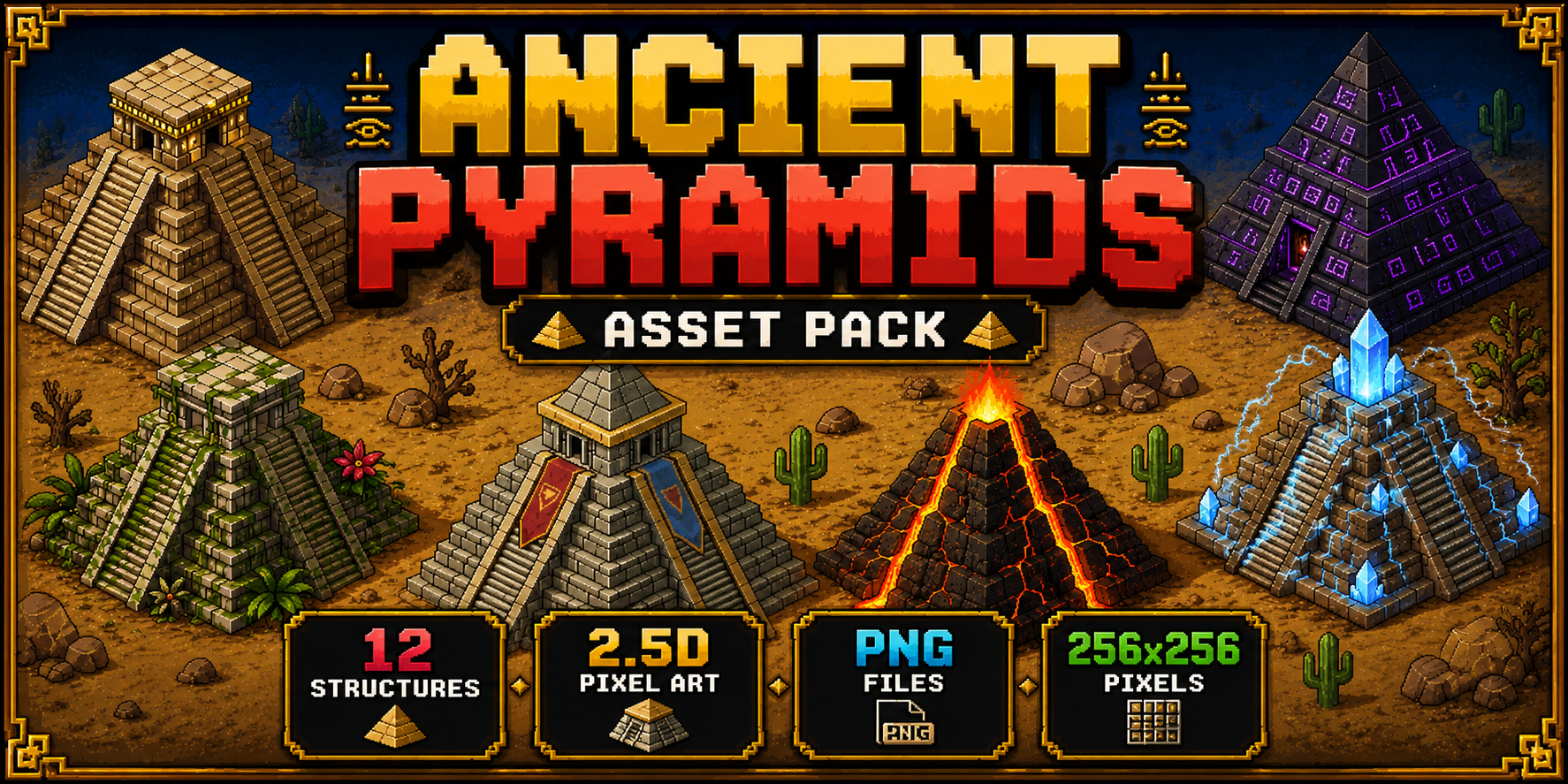 Ancient Pyramid Pack – 12 Pixel Art Structures by MutterPixel Studio