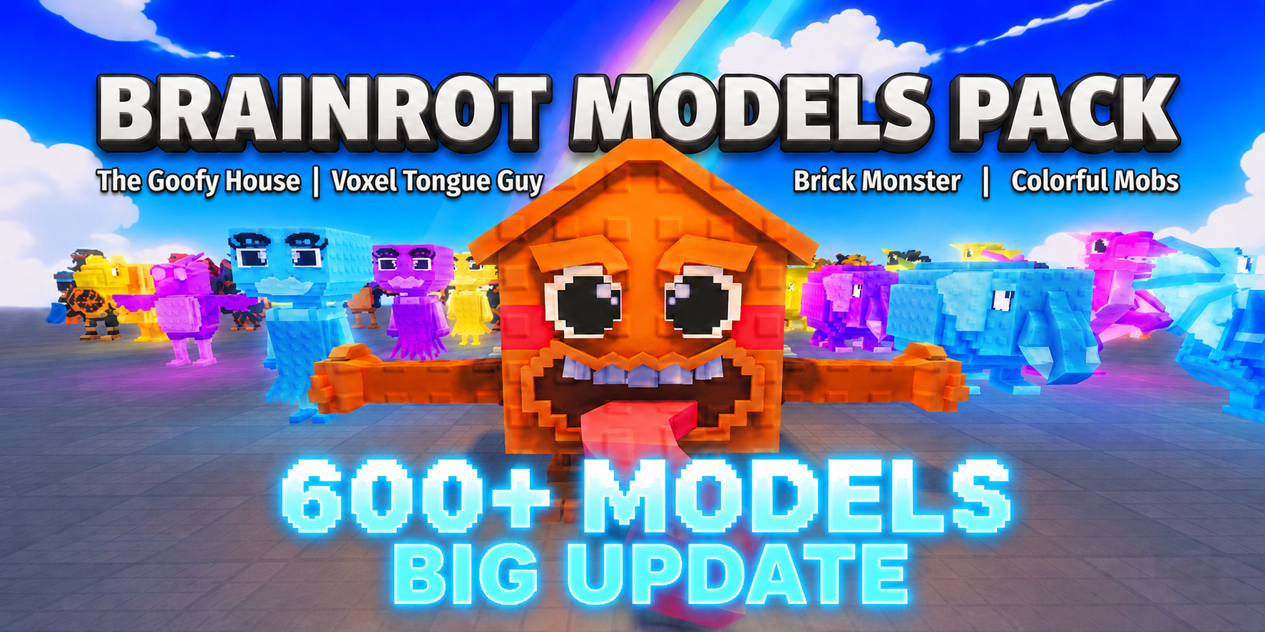 600+ Ultimate Brainrot Models Pack | 6 Epic Mutations and Fully Rigged