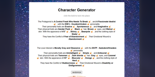 Cover image for Character Generator