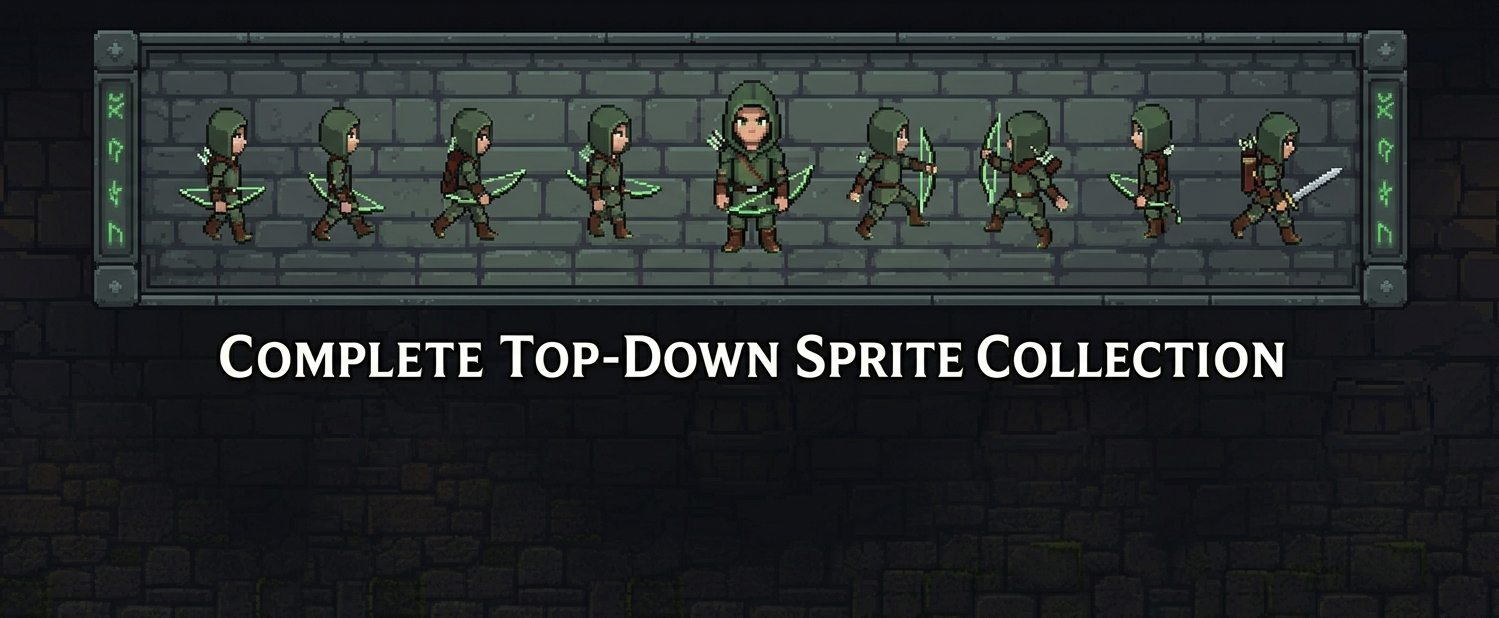 Archer Sprite Pack – 8 Directional | Top-Down RPG