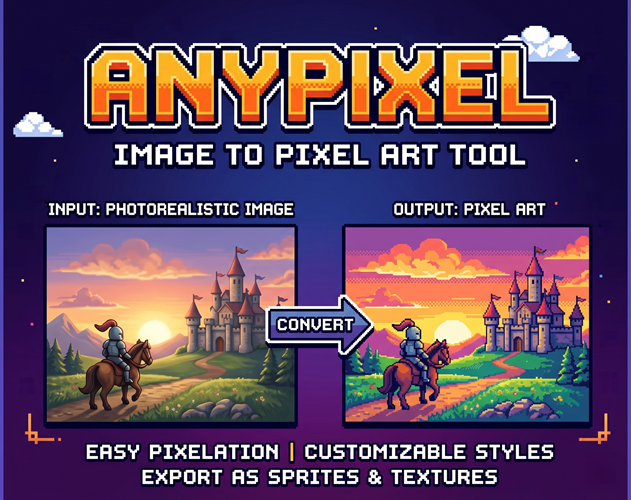 Cover image for Any Pixel -A professional pixel art conversion pipeline.