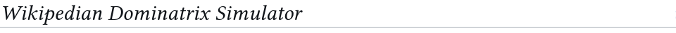 wikipedian dominatrix simulator