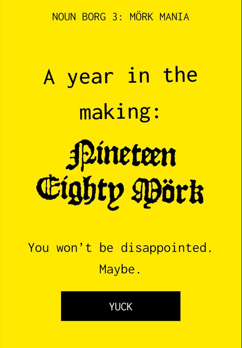 Cover image for Nineteen Eighty-MÖRK
