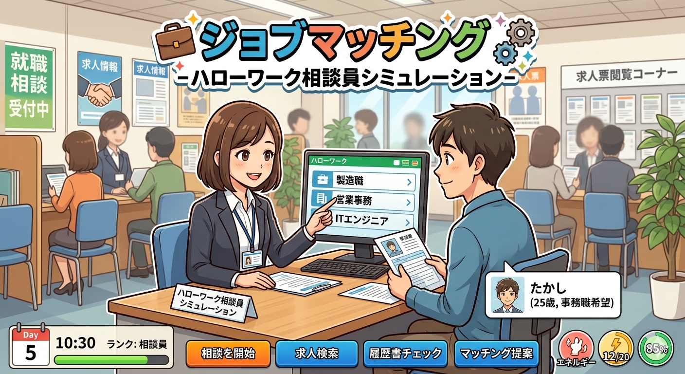 ジョブマッチング-ハローワーク相談員シミュレーション-