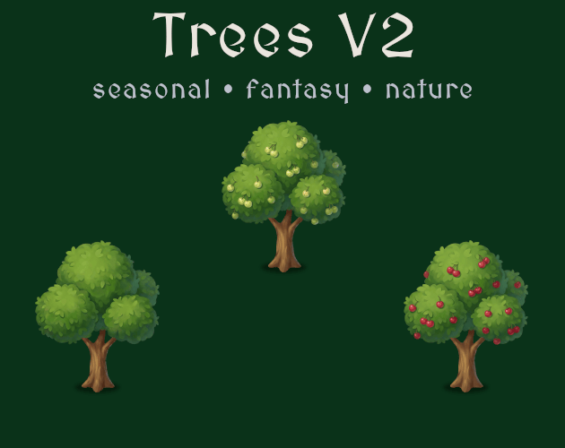 [FREE] 100 Tree & Forest Assets // Fantasy Style // 256px Grid Ready ...