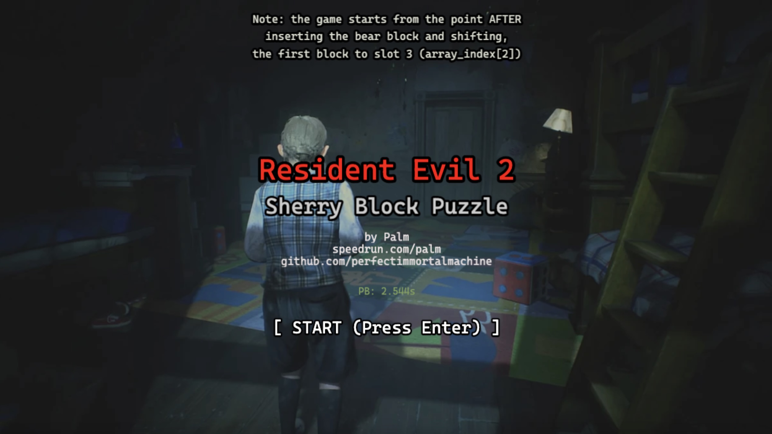 Resident Evil 2 Sherry Block Puzzle Trainer