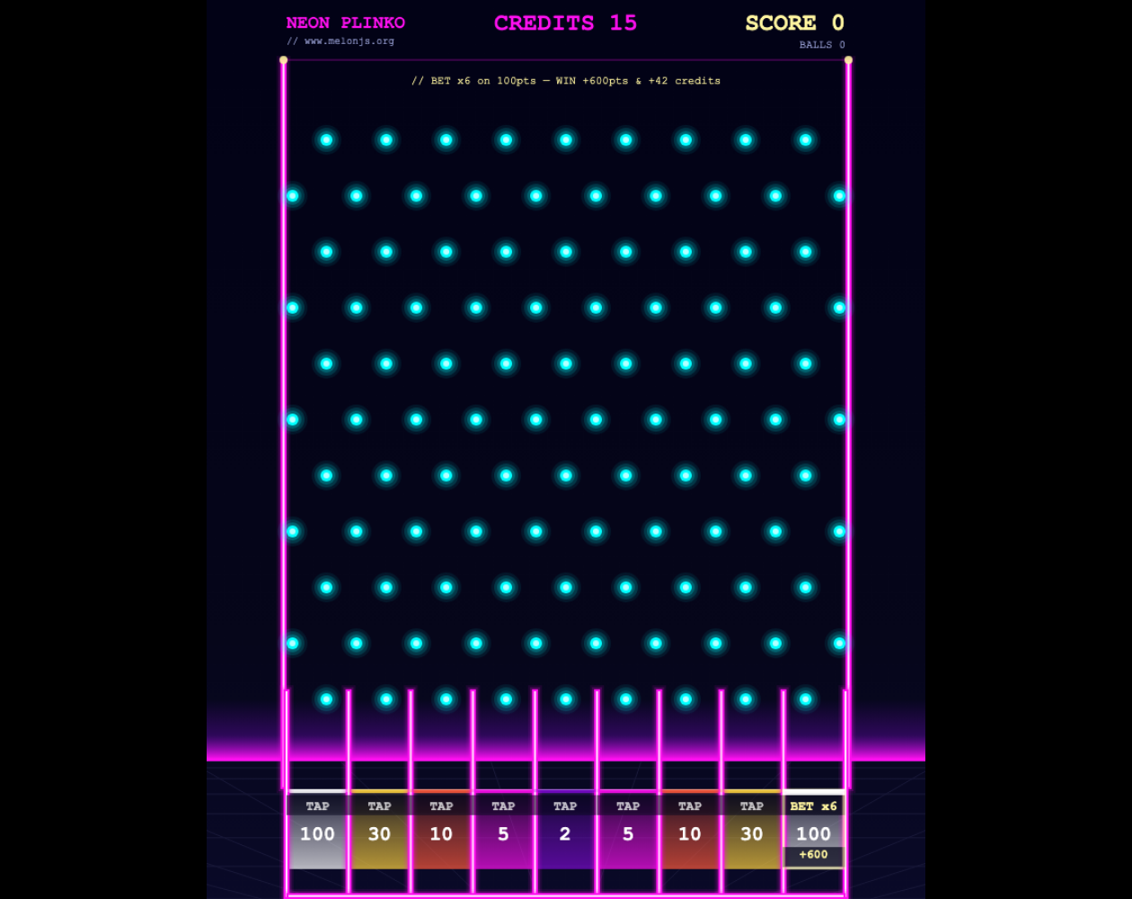 Neon Plinko