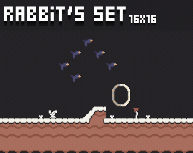 RABBIT'S PACK ! [16x16][ASSET PACK][PLATFORMER] by SIMRA